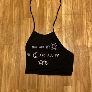 Shein halter crop top with tie